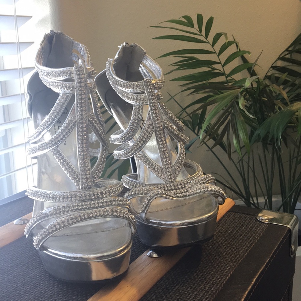 Highly adorned heels